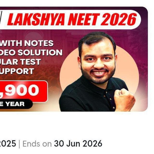 Lakshya NEET Lectures 2027 PW