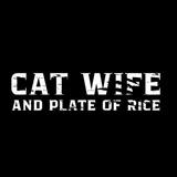 cat wife and plate of rice