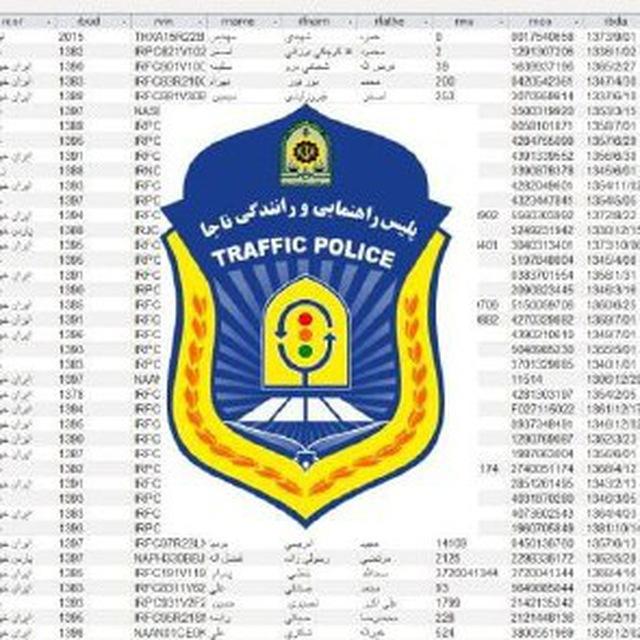 دیتابیس پلیس راهور/پلاک/شماره مالک