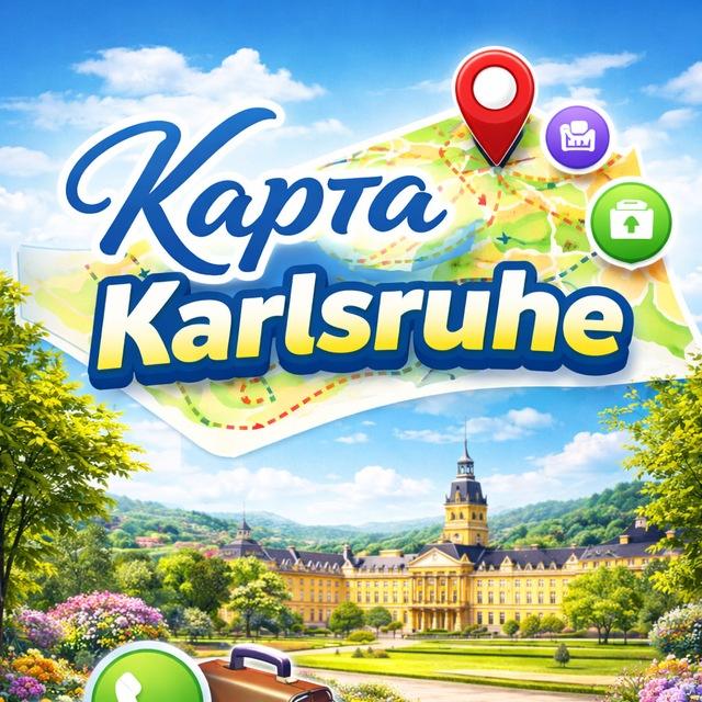 Карта Карлсруе Karlsruhe