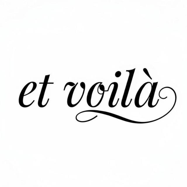 et voilà - da haben wir's!
