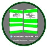 Matematika Usmonov Toʻplam Yechimlari