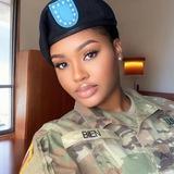 Female black America military working pic