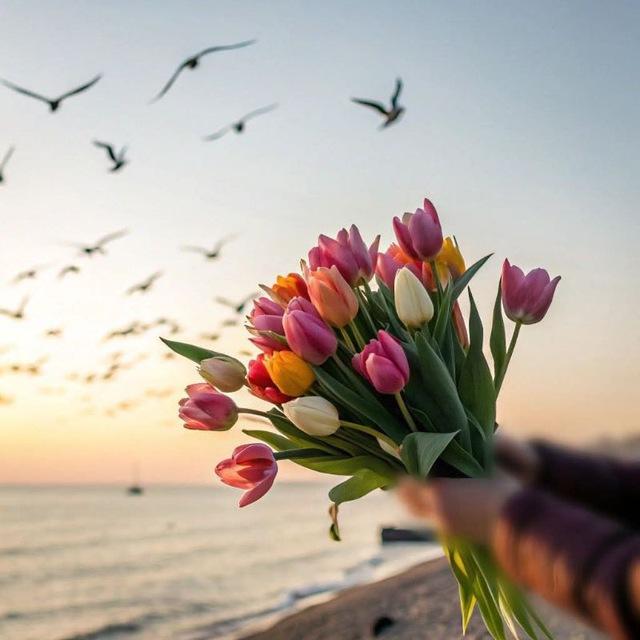 ورد 🌸 و قهوة ☕️