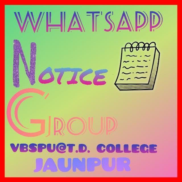 VBSPU@TDCOLLGE NOTICE Group