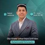 Muhammad Ali Eshonqulovdan bepul online webinar | 11-iyun