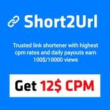 Short2Url 12$ CPM 😍😍| Trusted Link Shortener