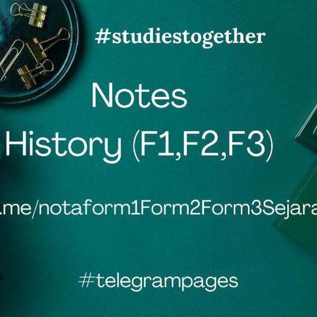 SEJARAH TINGKATAN 1,TINGKATAN 2, TINGKATAN 3