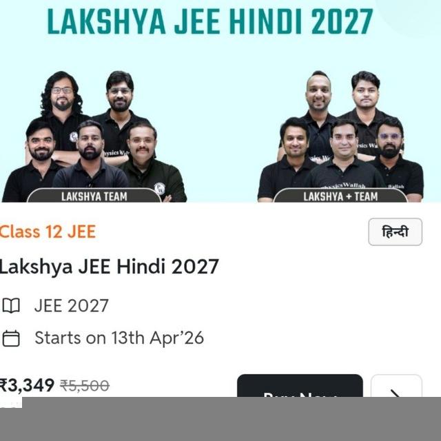 LAKSHYA JEE HINDI 2027