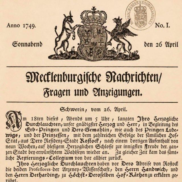 Informationen für das GHZ Mecklenburg-Strelitz, Mecklenburg-Schwerin, Herzogthum Pommern und das Königreich Preussen Preussen