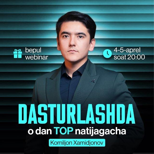 START 25-APREL!!!| Dasturlashda 0 dan Top natijagacha | Komiljon Xamidjonov