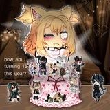 Гача стикеры ‧₊˚꒷︶꒷꒥꒷ #Аки