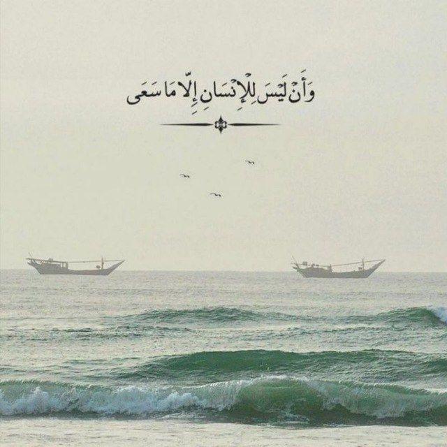 ﴿وَأَنْ لَيْسَ لِلْإِنْسَانِ إِلَّا مَا سَعَى﴾