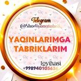 Yaqinlarimga tabrik