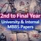 University 2nd 3rd final year MBBS Papers