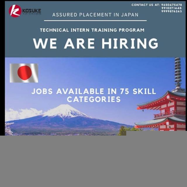Jobs at Japan for Indians
