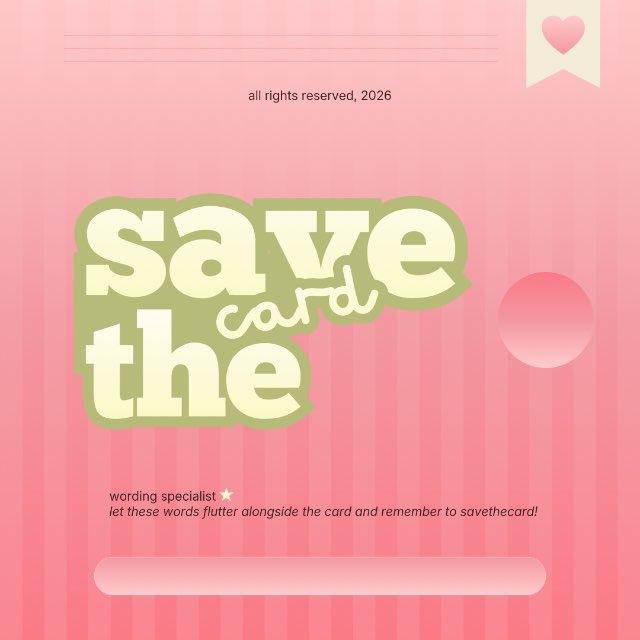 save the card!