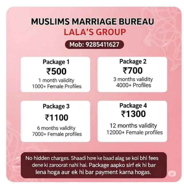 Muslims marriage bureau lalas group
