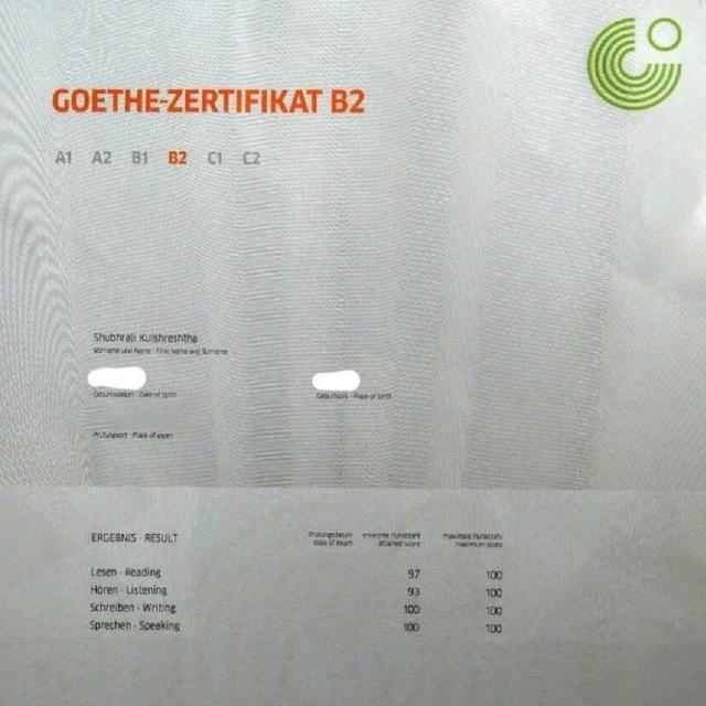 B2 zertifikat 🇩🇪⃤