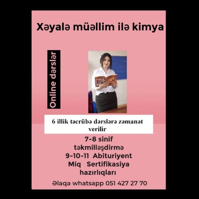Xeyale muellim ile kimya👩‍🔬