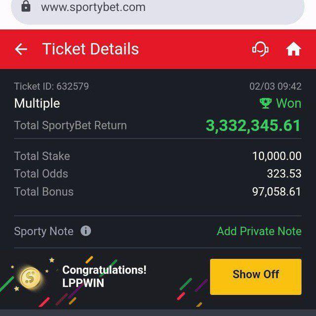 ROLODDS VIP SPORTYBET CHANNEL